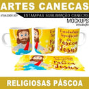 Estampas Canecas Religiosas Páscoa Mockups Sublimação