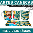 Estampas Canecas Religiosas Páscoa Mockups Sublimação