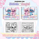 Arquivo Digital Livro De Colorir Stitch E Angel