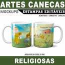 Estampas Canecas Religiosas Mockups Religião Corel Png