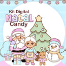 Kit Digital Natal Candy Arquivos Para Sublimação Em Png