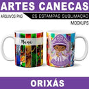Estampas Canecas Sublimação Orixás Kit 2 Png Mockups