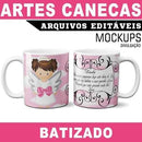 Canecas Batizado Mockups Sublimação Estampas Artes Editáveis