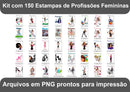 150 Artes Estampas Profissões Femininas Png Para Camisas