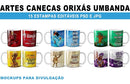 Pack 108 Artes Sublimação Canecas Umbanda Orixás+ Mockups