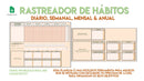 Planilha Rastreador De Hábitos | Dia, Semana, Mês E Ano