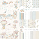 Kit Digital - Urso Aviador Aquarelado O Tempo Voa Rosa Azul