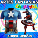 Estampas Carnaval Camisetas Fantasias Super Heróis Mockups