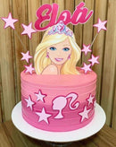 Arquivo De Corte Topo De Bolo Barbie Estrelas