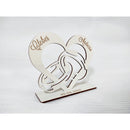 Topo Bolo Noivos Iniciais Mdf Branco Casamento Personalizado