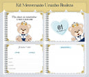 Livro Mesversário Ursinho Realeza Menino - Arquivo Digital