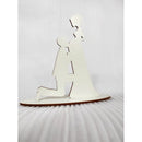 Topo Bolo Noivos Iniciais Mdf Branco Casamento Personalizado