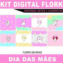 Artes Estampas Kit Digital Flork Dia Das Mães Sublimação