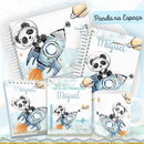 Encadernação Baby Panda No Espaço - Arquivo Digital