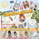 Kit Digital Menina De Férias