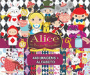 Kit Digital Alice No Pais Das Maravilas Arquivo Png