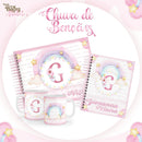 kit sublimaçao e encadernaçao agenda caneca - CHUVA DE BENÇÃOS MENINA