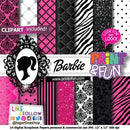 Kit Papel Digital Barbie