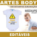 Body Baby Estampas Artes Corel Sublimação Editáveis Mockups