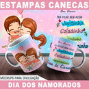 Artes Canecas Namorados 170 Estampas Editáveis Mockups Jul