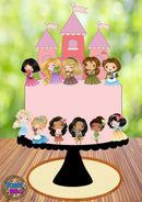 Arquivo De Corte Topo De Bolo Princesas Baby Cute Aquarela