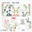 kit completo arquivo  pdf png encadernaçao sublimaçao - Panda Menina