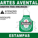 Sublimação Avental Artes Estampas Digitais Mockups Corel
