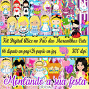 Kit Digital Alice No País Das Maravilhas Cute