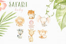 Safari Baby Aquarela Kit Digital