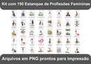 150 Artes Estampas Profissões Femininas Png Para Camisas