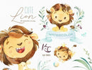Kit Digital Clipart Cute Lion