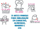 Pack De Artes Dia Dos Namorados Para Sublimação De Canecas