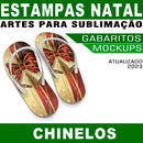 Artes Prontas Chinelos Papai Noel Natal Mockups Gabaritos
