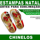 Artes Prontas Chinelos Papai Noel Natal Mockups Gabaritos