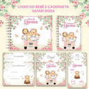 Arquivo Digital Livro Do Bebe E Caderneta Tema Safari Menina