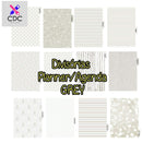 Arquivo Digital Divisórias para Planner e Agenda Grey Cinza