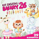 Kit Digital África Safari Aquarela 26a