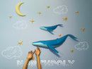 Ballenas Pared - [archivo Digital] Papercraft Origami Pdf