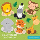 Kit Digital - Rostos De Animais (scrapbook)