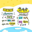 Estampas Frases Coloridas Motivacionais Sublimação Mockups