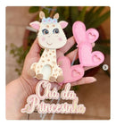 Topo De Bolo Girafa Chá De Bebê- Arquivo Digital