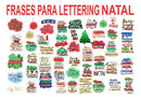 Arquivo Digital Lettering Natal Mais De 120 Frases Png