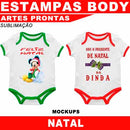 Pacote Artes Body Natal Sublimação 70 Estampas Mockups