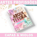Estampas Capas Cadernos Miolos Profissões Sublimação Mockups