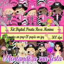 Kit Digital Pirata Rosa Menina
