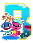 Alfabeto Letras 3d Baby Shark Arquivo De Corte