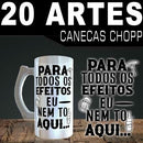 Pacote 20 Artes Canecas Chopp Cerveja Sublimação Mockups