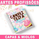 Estampas Capas Cadernos Miolos Profissões Sublimação Mockups