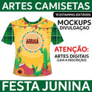 Festa Junina Camisetas Sublimação Total Artes Editáveis