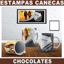 Artes Tema Chocolates Sublimação Canecas Páscoa